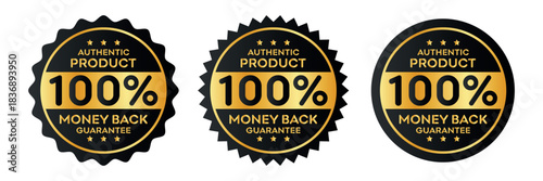 100% satisfaction guaranteed seal or label flat icon design	

