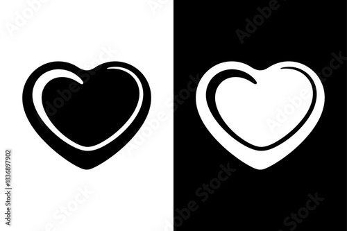 Sweet Candy Heart Icon Vector. Minimal Valentine’s Day Silhouette Design for Holiday Graphics