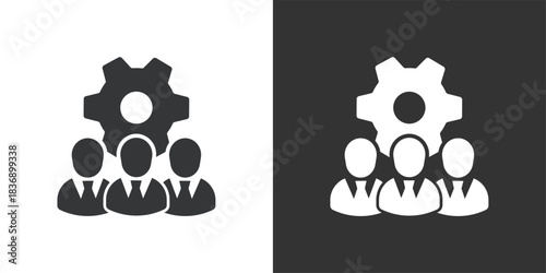 Team Management icon. Solid glyph series icon