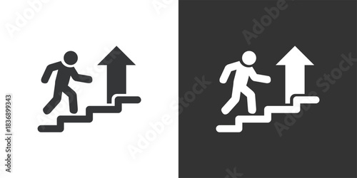 Career Progression icon. Solid glyph series icon