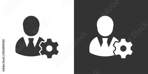 Administrator icon. Solid glyph series icon