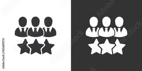 Performance Rating icon. Solid glyph series icon