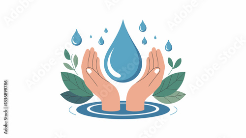 Water day concept vector illustration. World water day 2026