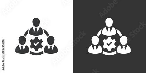 Team Quality icon. Solid glyph series icon