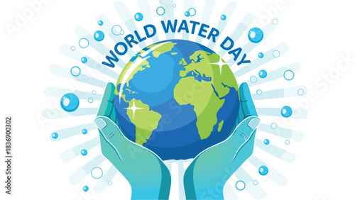 Water day concept vector illustration. World water day 2026