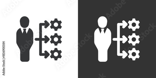 Task Breakdown icon. Solid glyph series icon