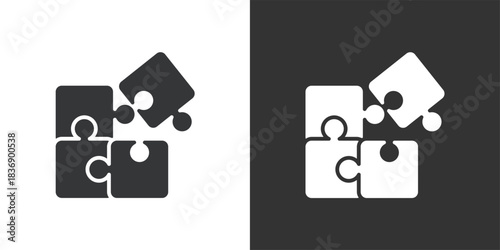 Solution icon. Solid glyph series icon