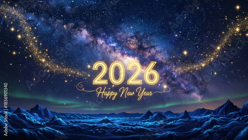 New Year 2026 Glitter Background