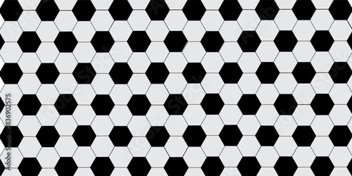 Football seamless pattern. Ball texture background. Flat style. Repeating ball pattern. Soccer ball pattern.  Vector illustration. Eps10