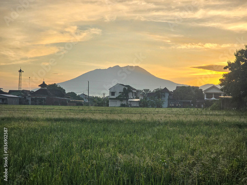 View of a mountain in the morning