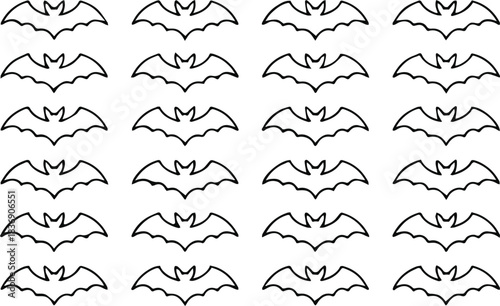 bat silhouettes repeat tile decor and design use