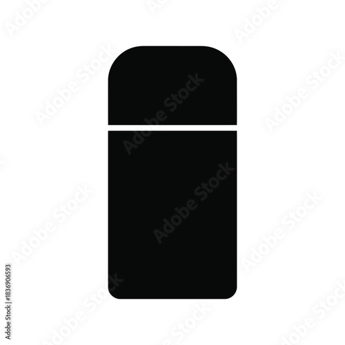 Minimal Black Sleeping Bag Vector Icon, Camping Equipment, Outdoor Gear, Travel Accommodation Graphic
