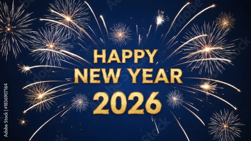 Happy New Year Gold Star Honor and Achievement