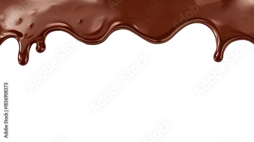 背景素材 溶けたチョコレートのフレーム PNG Background Melty Chocolate Frame （Generative AI）