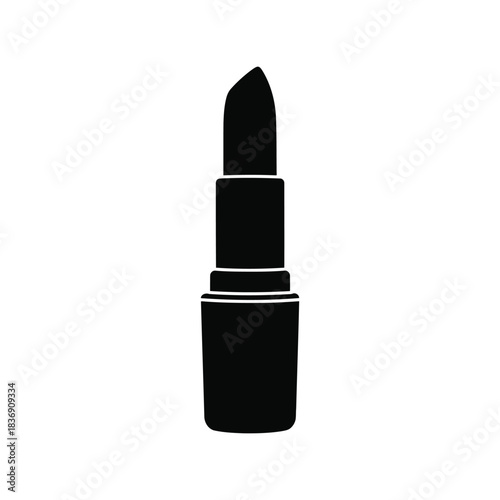Classic lipstick cosmetic beauty product icon, makeup essential, female glamour accessory vector