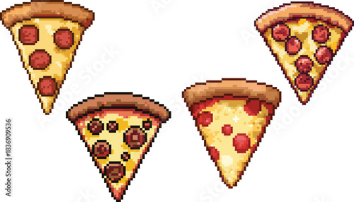 Pizza Slices Pixel Art