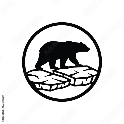 Polar Bear on Ice Floes: Arctic Wildlife, Climate Change, and Conservation Icon