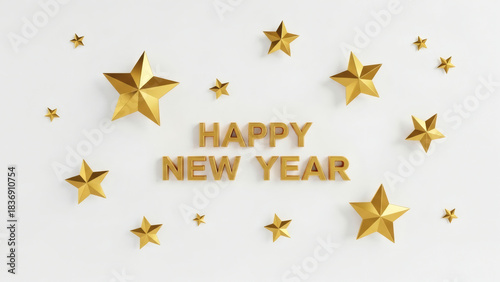 Gold Star Award for Happy New Year Celebration