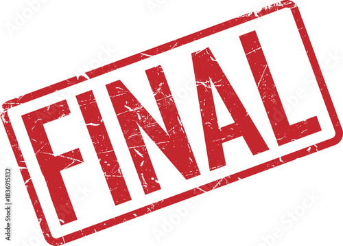 A final grunge stamp with a bold red font is seen on a white background