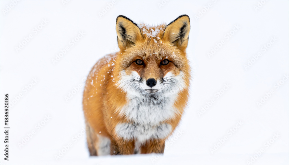 Obraz premium Red Fox in Winter Snow