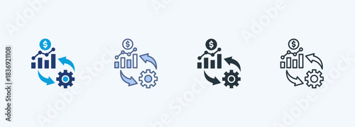 Conversion Rate Multiple Style Icon Collection 