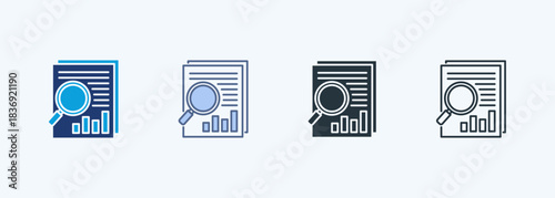 Data Tracking Multiple Style Icon Collection 