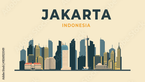 Jakarta city travel background