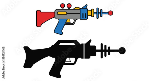 Vibrant ray guns for futuristic gaming fun