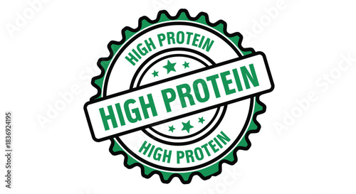 High protein stamp seal for nutrition labels
