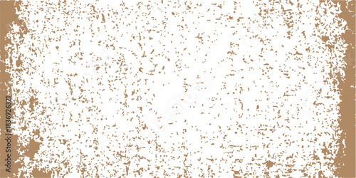 Close up of a plate of rice on an abstract brown sugar background with a textured, grunge, and dirty paper pattern