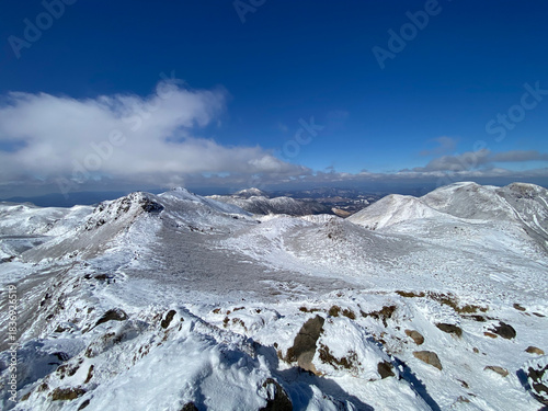 雪のくじゅう連山