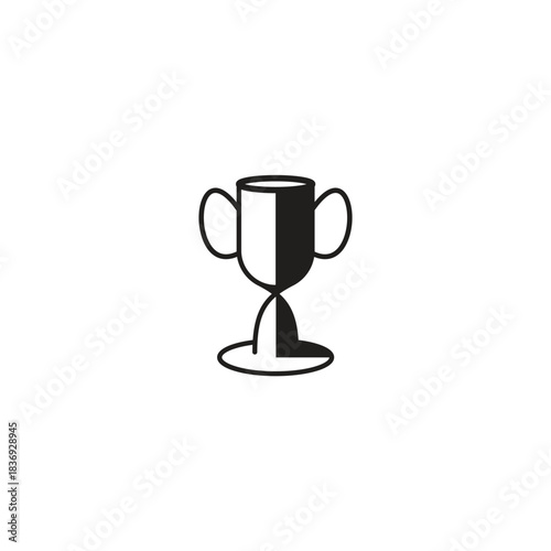 Trophy award champion vector symbol design