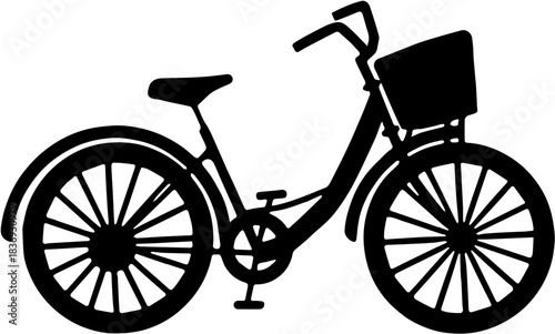 silhouette of a bicycle illustration design 
