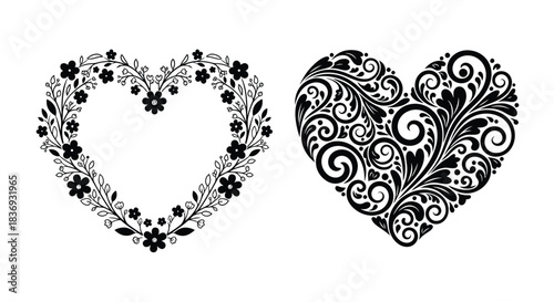 Elegant heart designs for love and romance