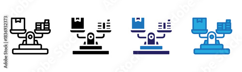 Balance Icon Multi Style Vector Illustration