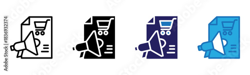 Marketing Icon Multi Style Vector Illustration