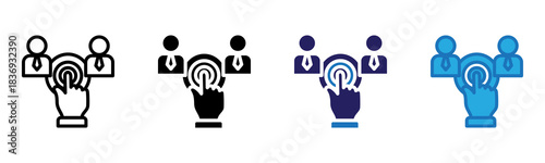 Target Audience Icon Multi Style Vector Illustration
