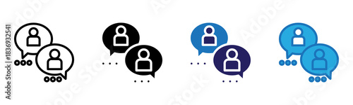 Interaction Icon Multi Style Vector Illustration