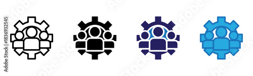 Gathering Icon Multi Style Vector Illustration