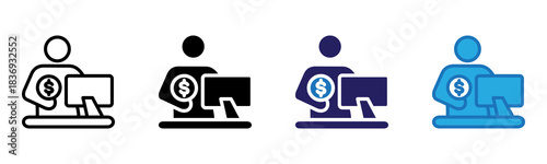 Occupation Icon Multi Style Vector Illustration