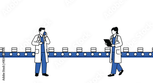 Doctors in a modern hospital setting