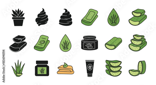 Aloe vera skincare products and ingredients