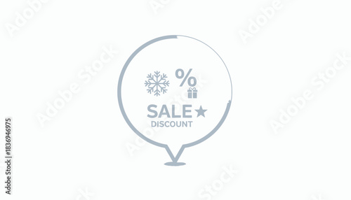 Elegant winter season sale promotion marker highlighting special discounts and gift offers for holiday shopping events