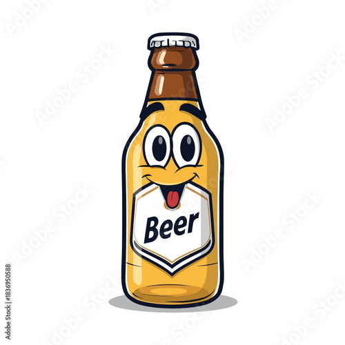 Cute Beer Icon Mascot Design Very Cool