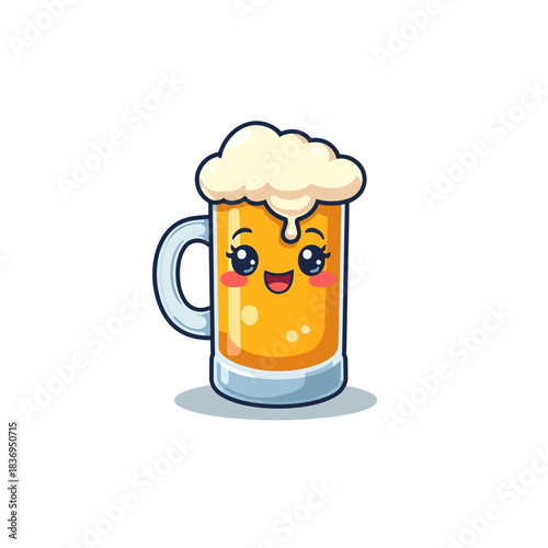 Cute Beer Icon Mascot Design Very Cool