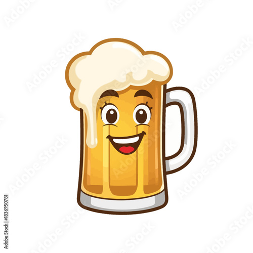 Cute Beer Icon Mascot Design Very Cool