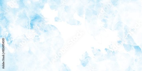 abstract soft brush painted white and blue watercolor, Abstract blue watercolor background, Hand painted abstract soft sky blue watercolor sky and clouds, Blue watercolor background vector,