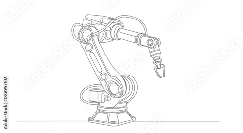 Industrial robotic arm with claw