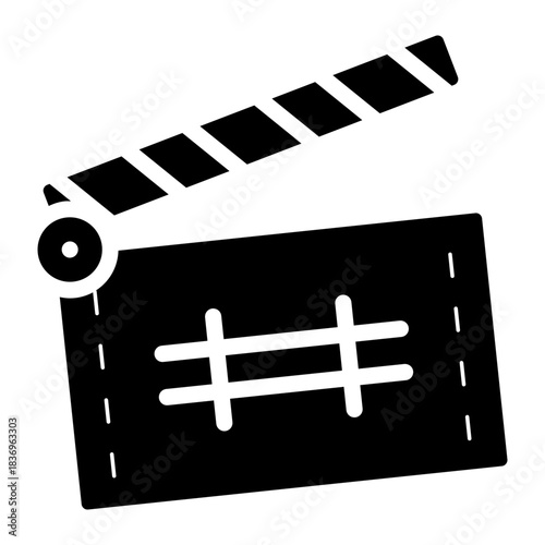clapperboard glyph icon