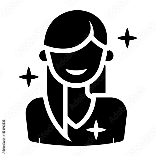 female celebrity glyph icon
